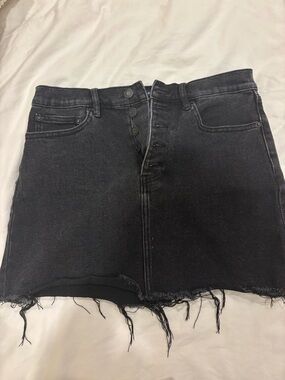 Calvin Klein Black Washed Denim Skirt